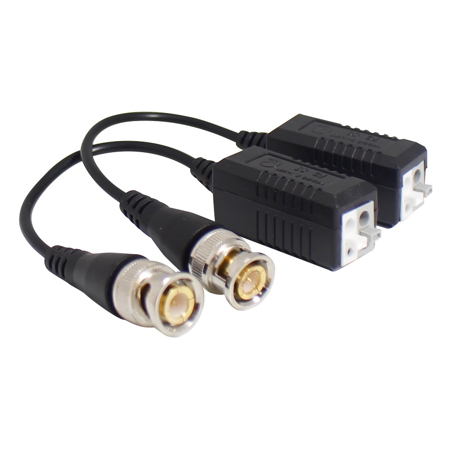 PAR DE TRANSCEPTORES PASIVOS GHIA VIDEO BALUN AHD CVBS CVI TVI EXTENSION DISTANCIA 350 MTS 720P 5MP