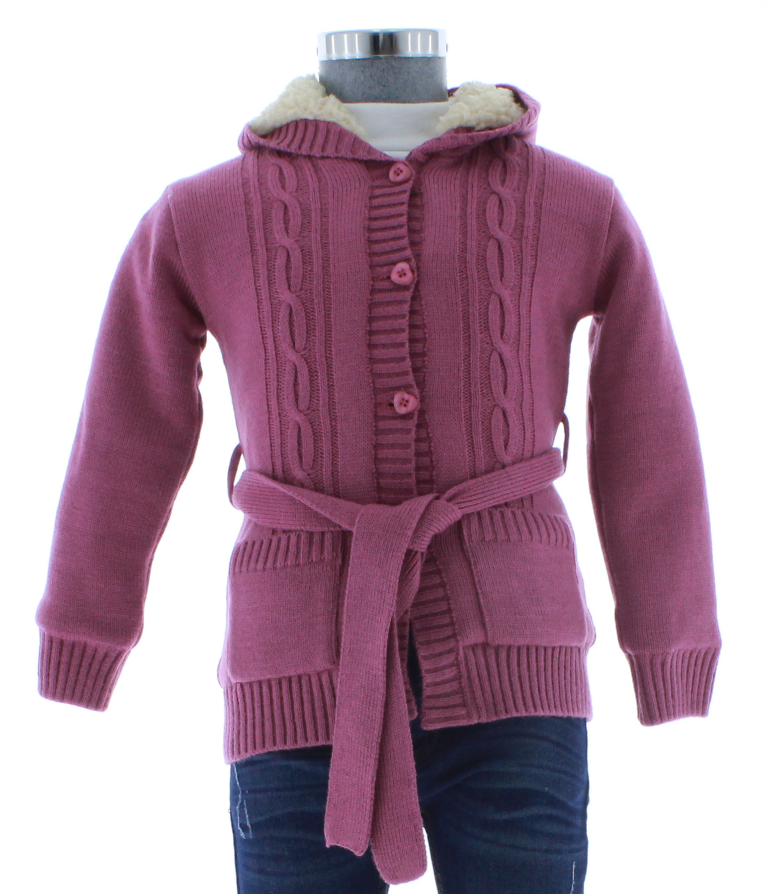 Sueter Niña Rosa Forrado 2748 2 a 12 Años.