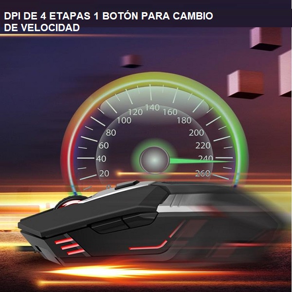 Mouse De Juegos K-snake M12 Rgb 6 Botones Ergonómico Gamer