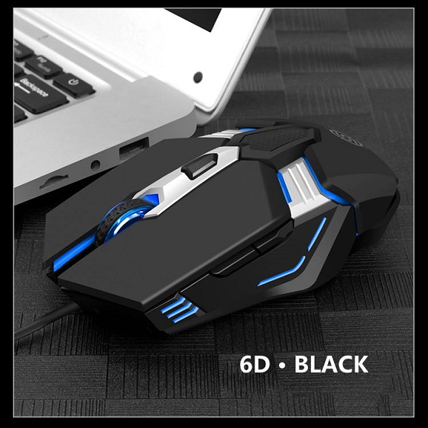 Mouse De Juegos K-snake M12 Rgb 6 Botones Ergonómico Gamer