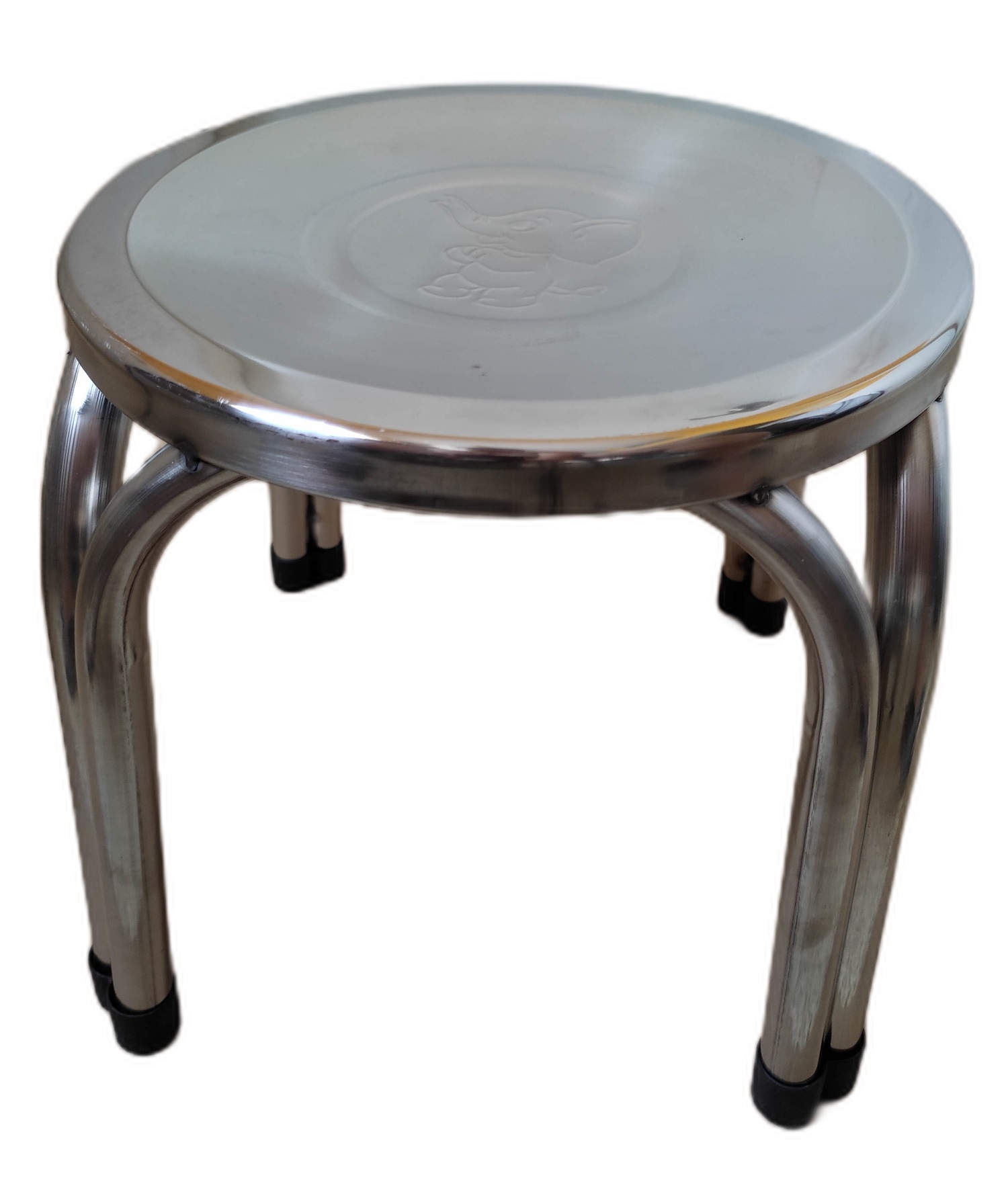 Banco Cromado Chico Acero Inoxidable Antideslizante 30cm