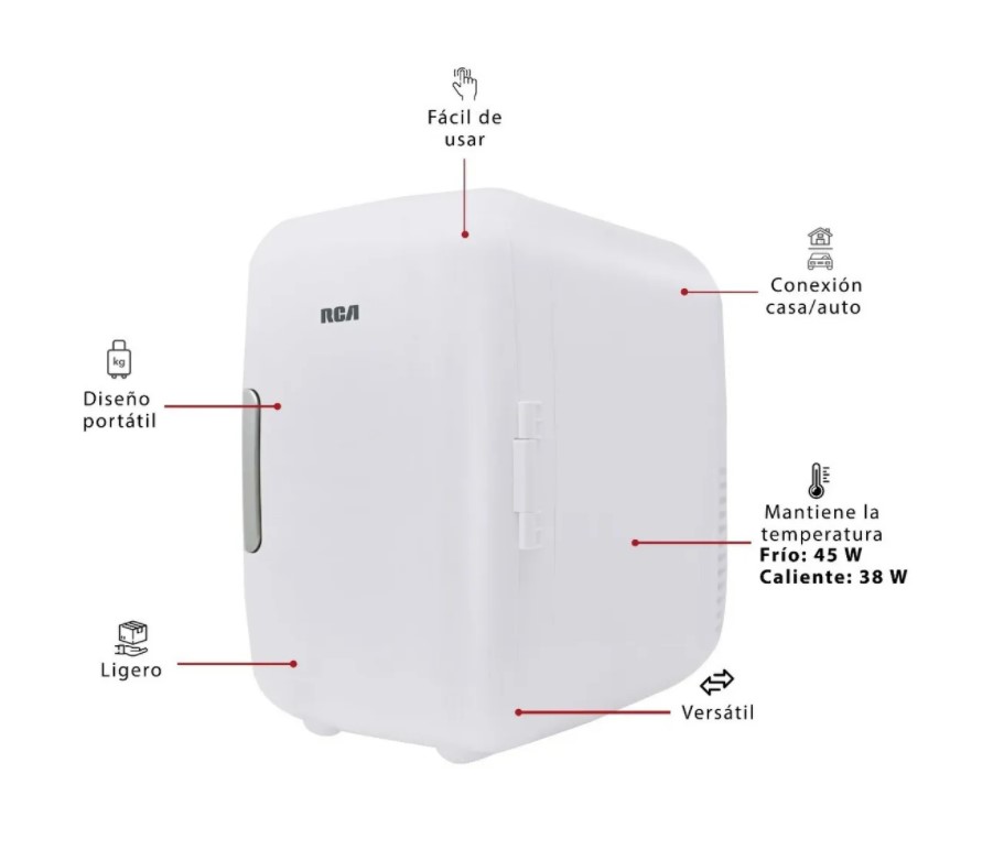 Mini Refrigerador Eléctrico Rca Blanco RC-4B