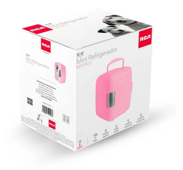 Mini Refrigerador Eléctrico Rca Rosa RC-4P