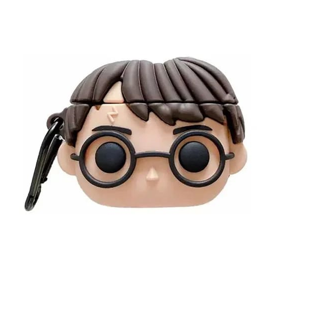 Funda 3D Diseño Cara Harry Potter Airpods Generación 1 Y 2