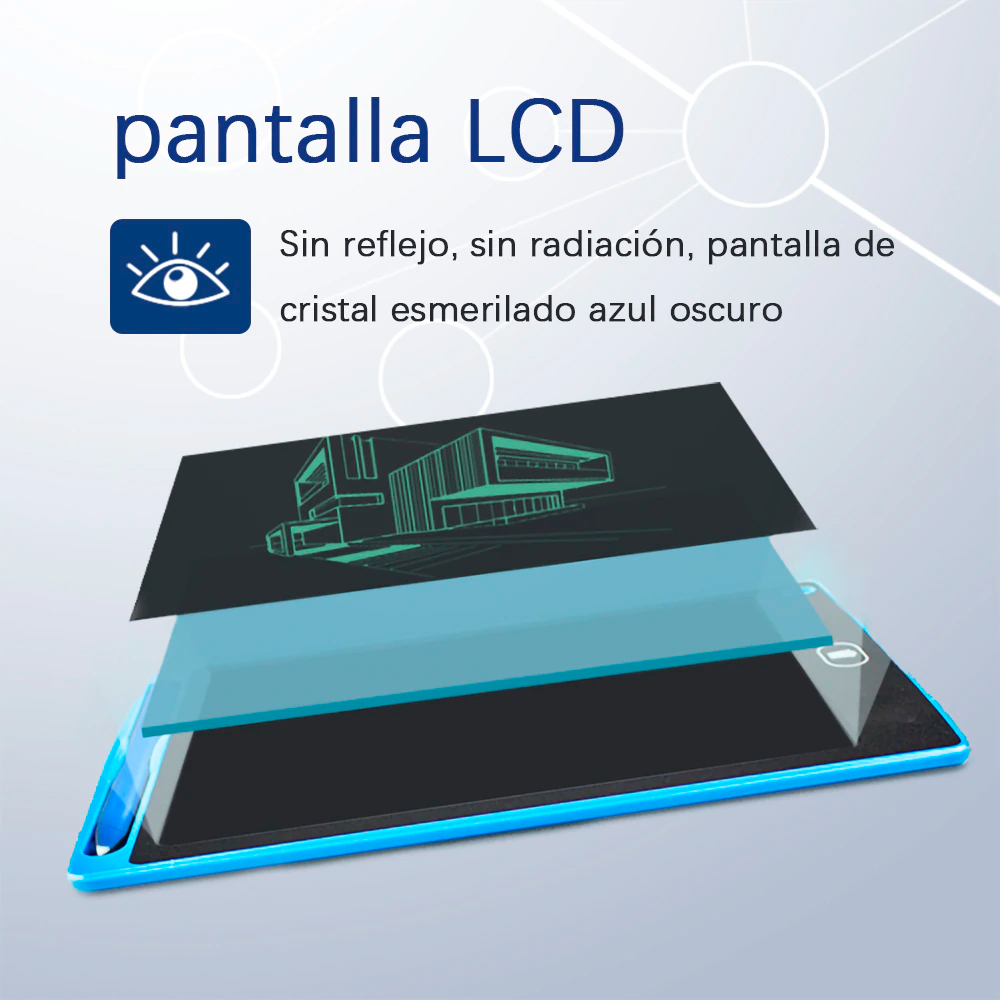 Pizarrón Mágico Infantil LCD 8.5 Pulgadas Tablet Dibujo (Rojo)
