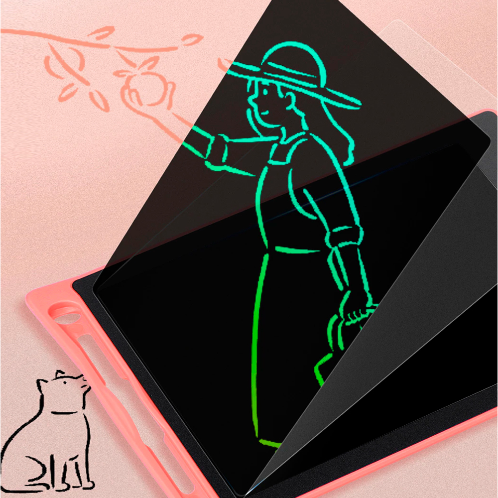 Pizarrón Mágico Infantil LCD 8.5 Pulgadas Tablet Dibujo (Rojo)