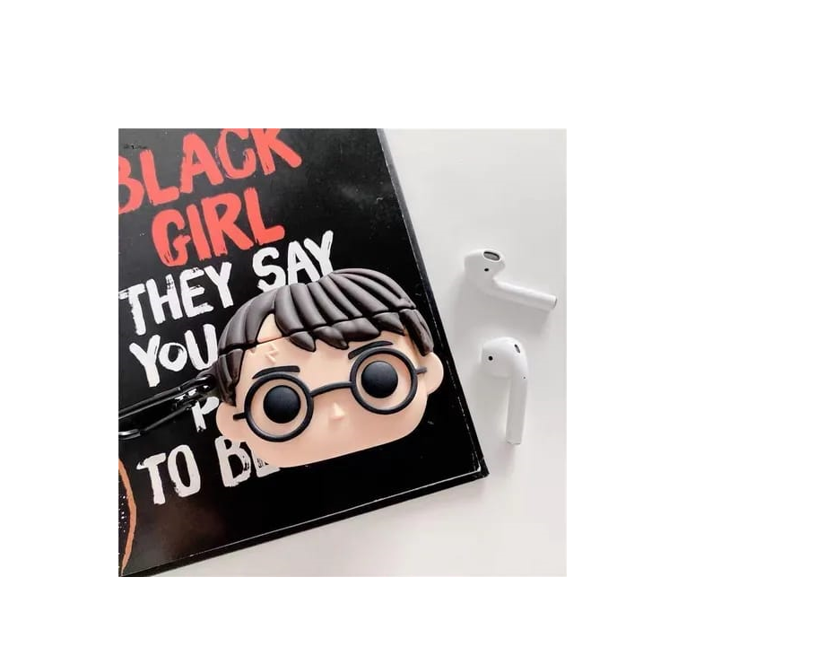 Funda 3D Diseño Cara Harry Potter Airpods Generación 1 Y 2