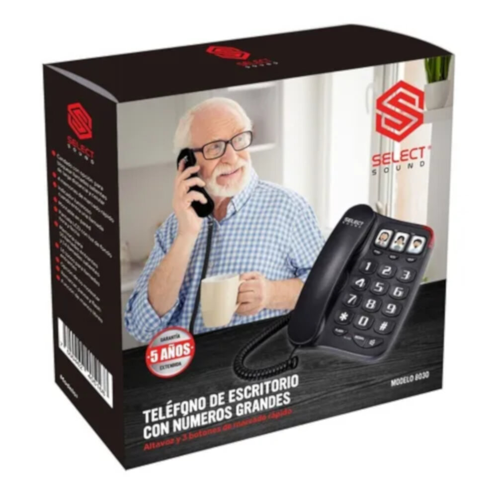 Teléfono De Escritorio  Select Sound Con Números Grandes 8030