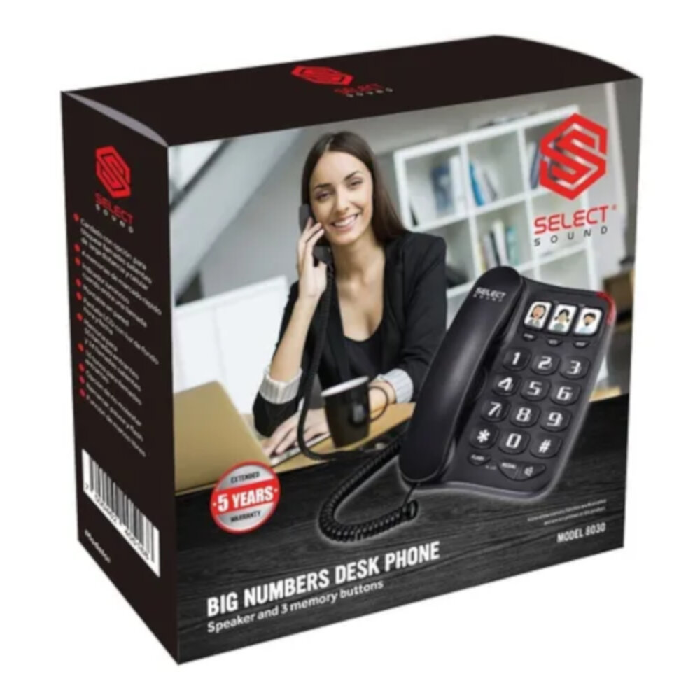 Teléfono De Escritorio  Select Sound Con Números Grandes 8030