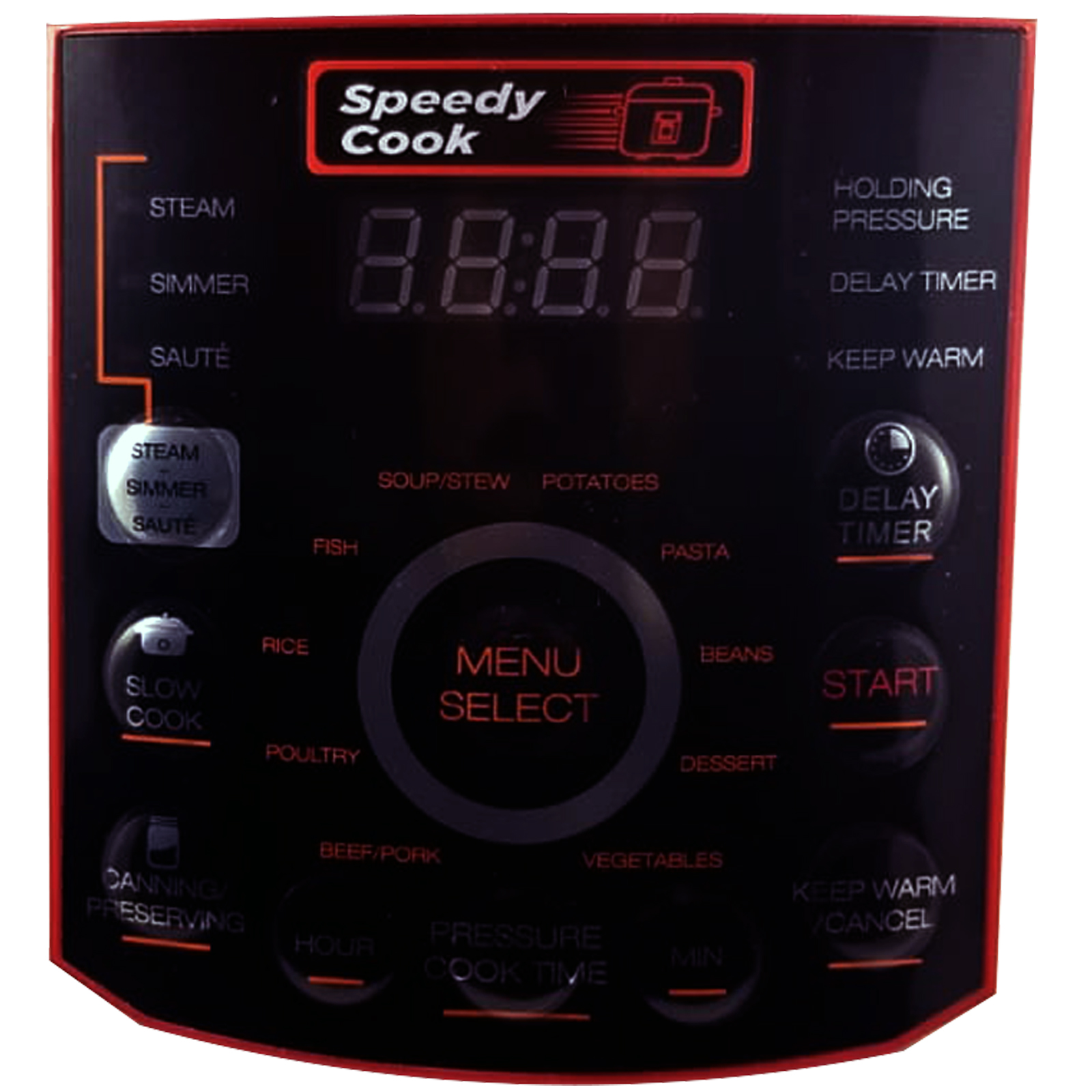 Speedy Cook Olla De Coccion Lenta Con Multifunciones De 7.6Lts SC8REDA Rojo Reacondicionado