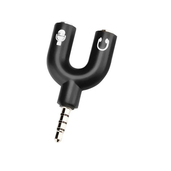 Adaptador De Auriculares Tipo U De 3,5 Mm A Doble 3,5 Mm