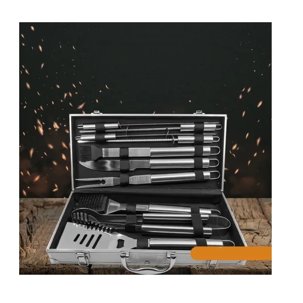 Kit De Utensilios Parrillero De Acero Inoxidable