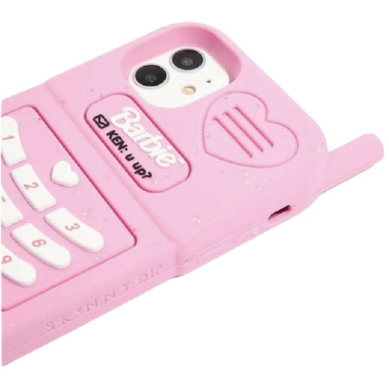 Funda 3 D Protector Compatible iPhone 6/7/8 Plus Teléfono Rosa Figura Con Pompon