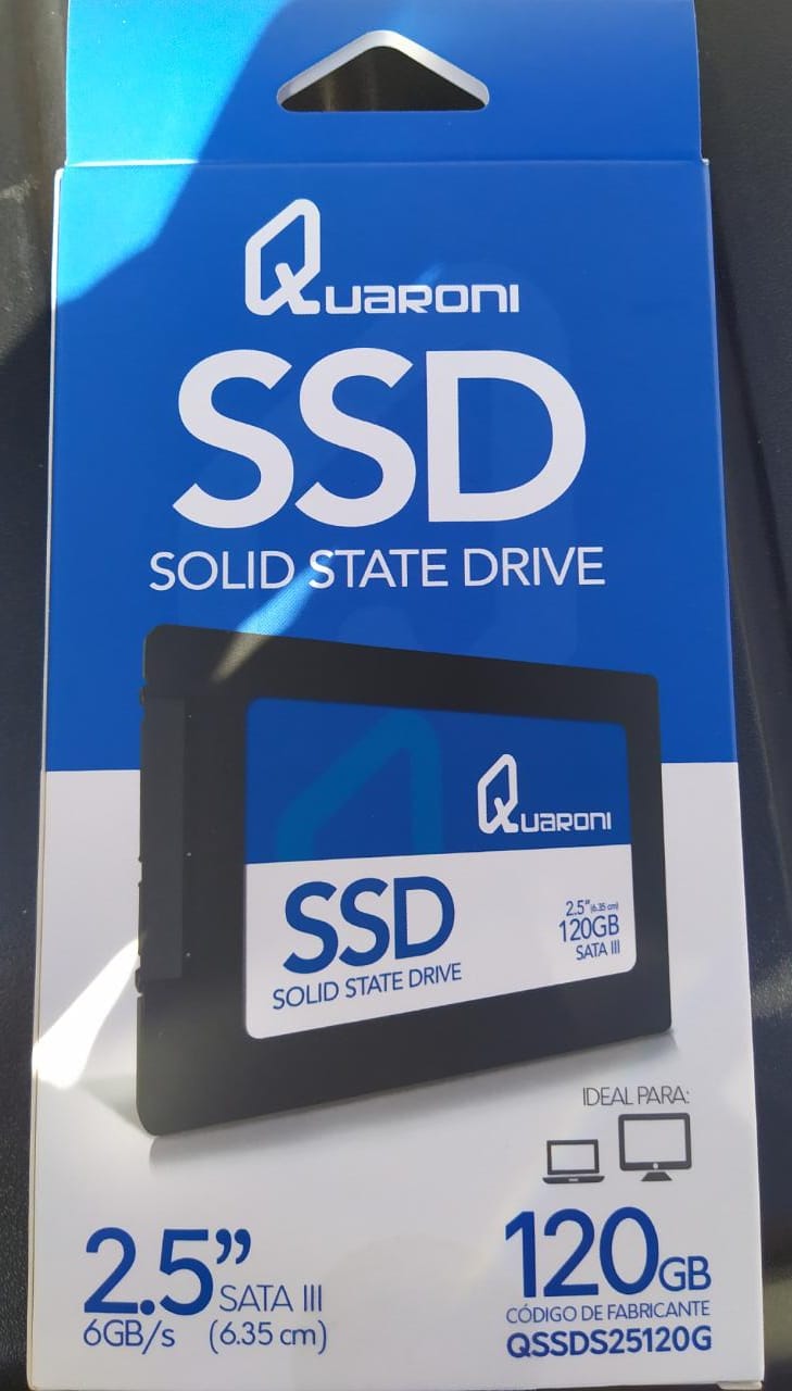 UNIDAD DE ESTADO SOLIDO SSD QUARONI 2.5 120GB SATA3 7MM LECT 410MB/S ESCRIT 170MB/S QSSDS25120G