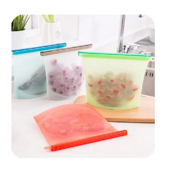 Bolsa De Silicon Hermetica Reutilizable Antiderrames Eco 1l