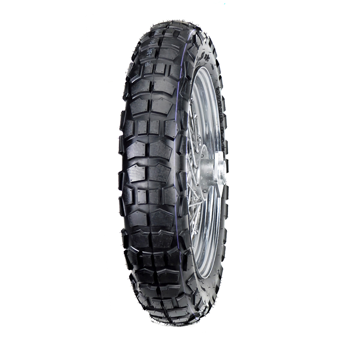 Llanta Moto BtRubber Trasera 130/5.1-16 Tubeless Double Porpose Bi-Direccional 63 P 6 PR