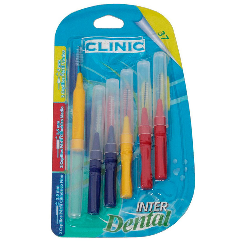 6 Kit Cepillo Interdental Tapa Clinic Brackets Ortodoncia