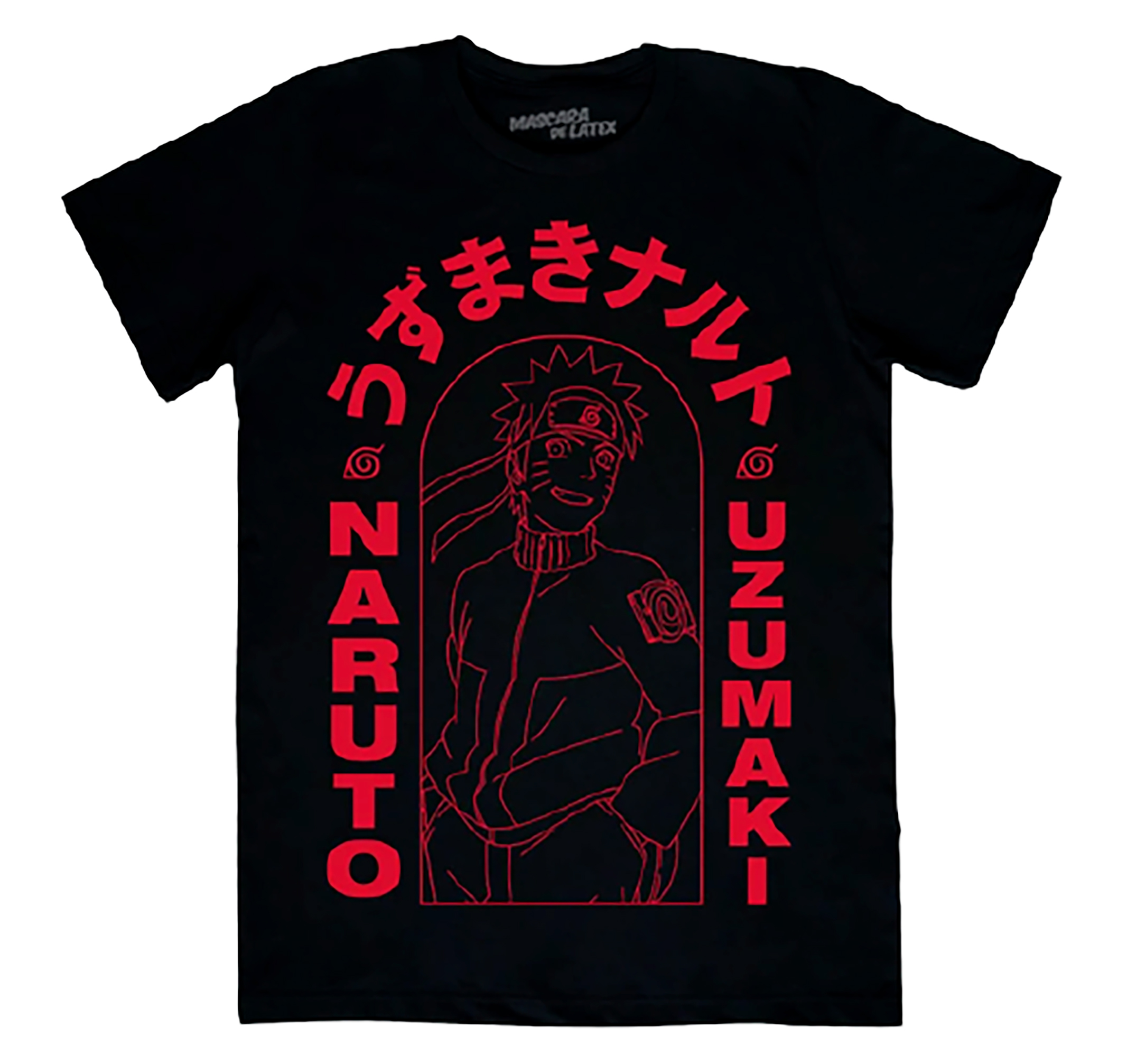 Playera Máscara De Látex El Ninja Número 1 Naruto Hombre