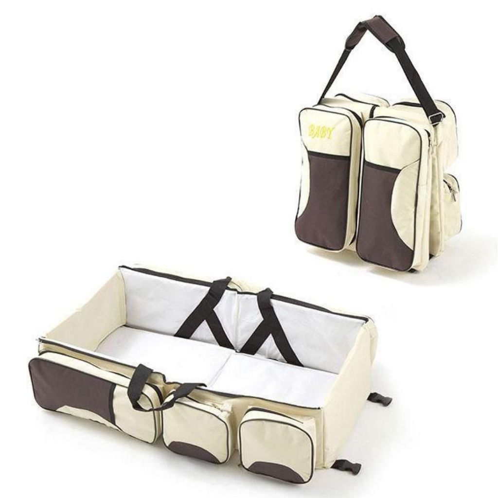 BOLSA PAÑALERA 3 EN 1 CAMA DE BEBE MOISES DE VIAJE