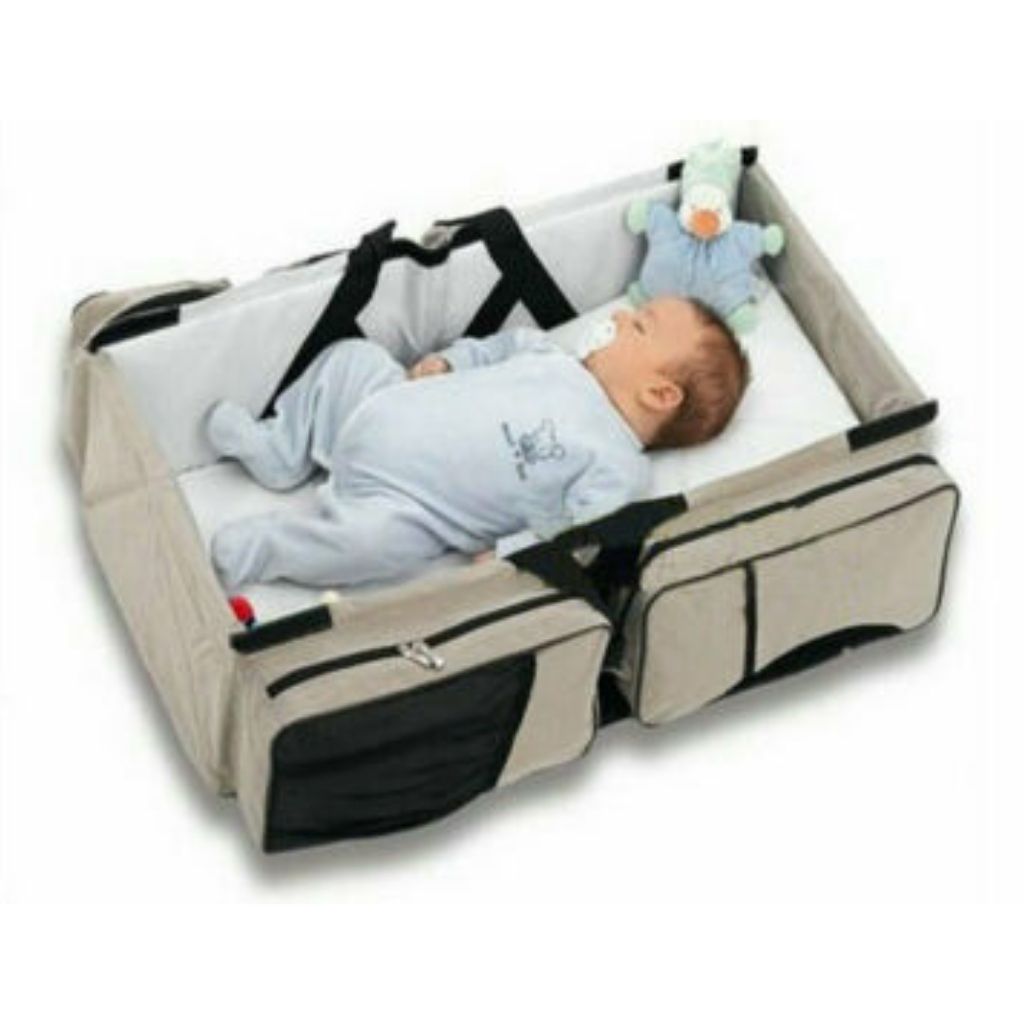BOLSA PAÑALERA 3 EN 1 CAMA DE BEBE MOISES DE VIAJE