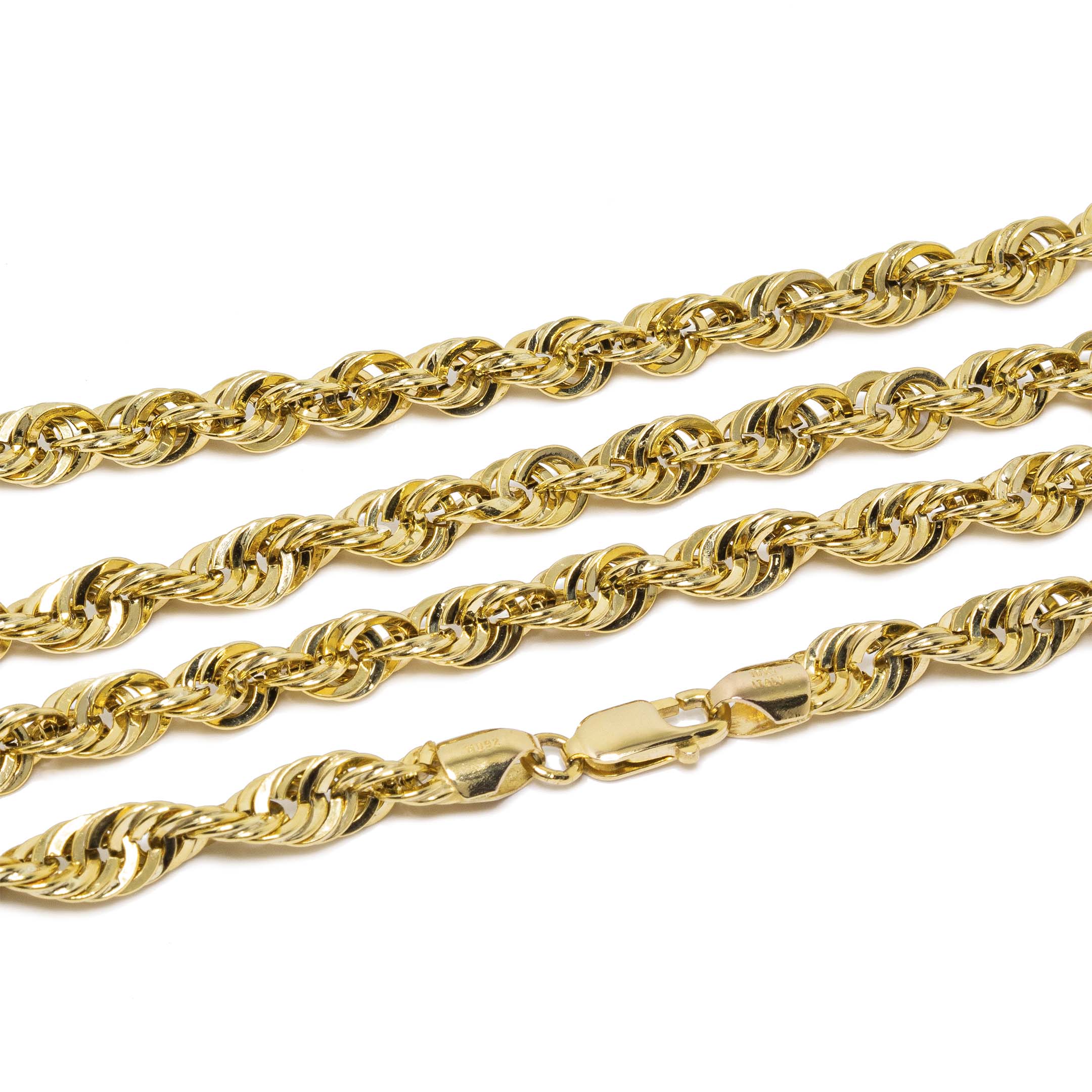 Cadena Torsal Oro Italiano 10 Kilates 60 cms 5 milímetros.