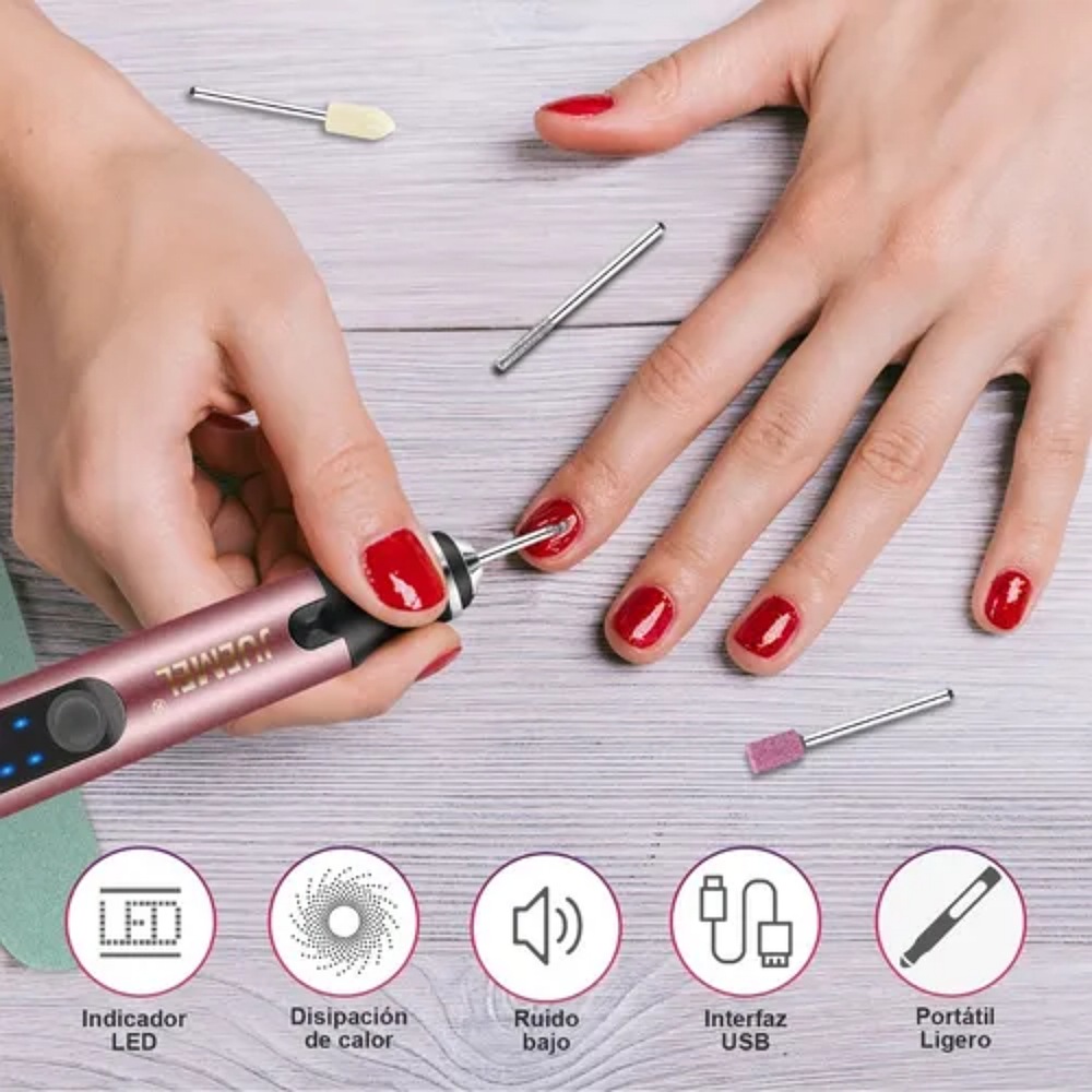 Taladro De Uñas Juemel Pulidor Esmeril Acrílicas 116 Piezas