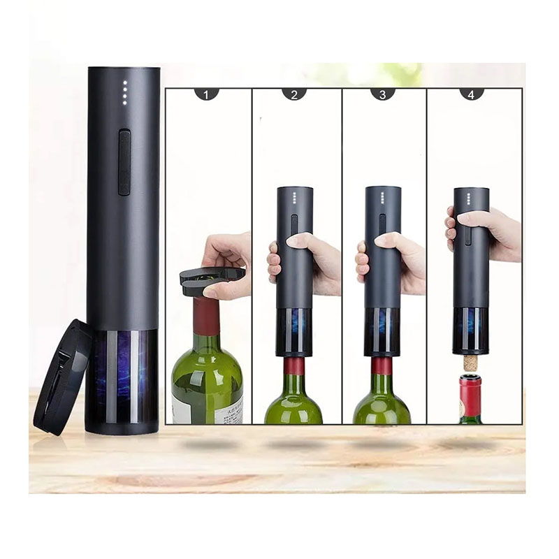 Saca Corchos De Vino Eléctrico Recargable Luz Led Log-on