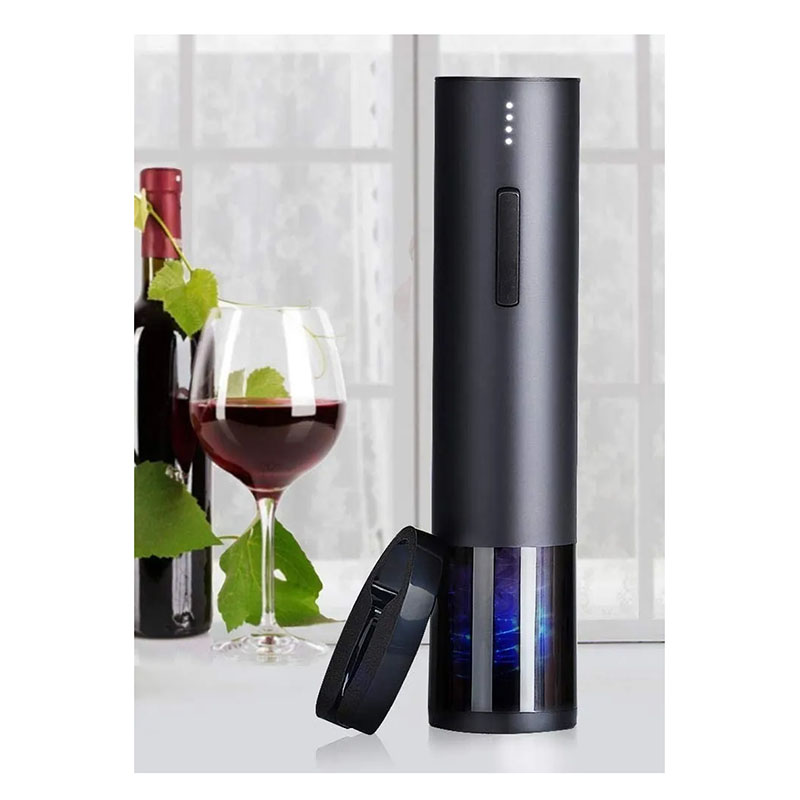 Saca Corchos De Vino Eléctrico Recargable Luz Led Log-on