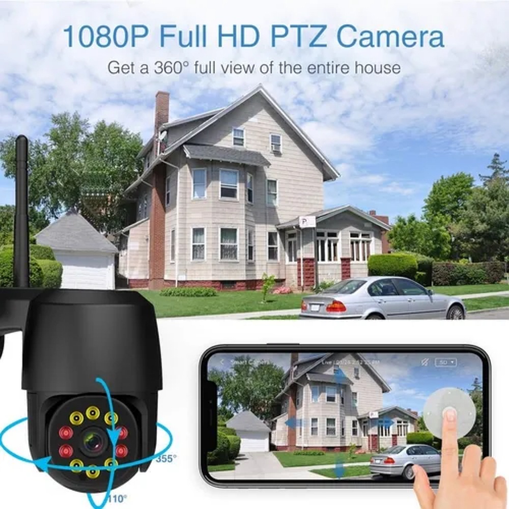 Camara De Seguridad Wifi Exteriore 1080p Con Alarma De Luz Favorito