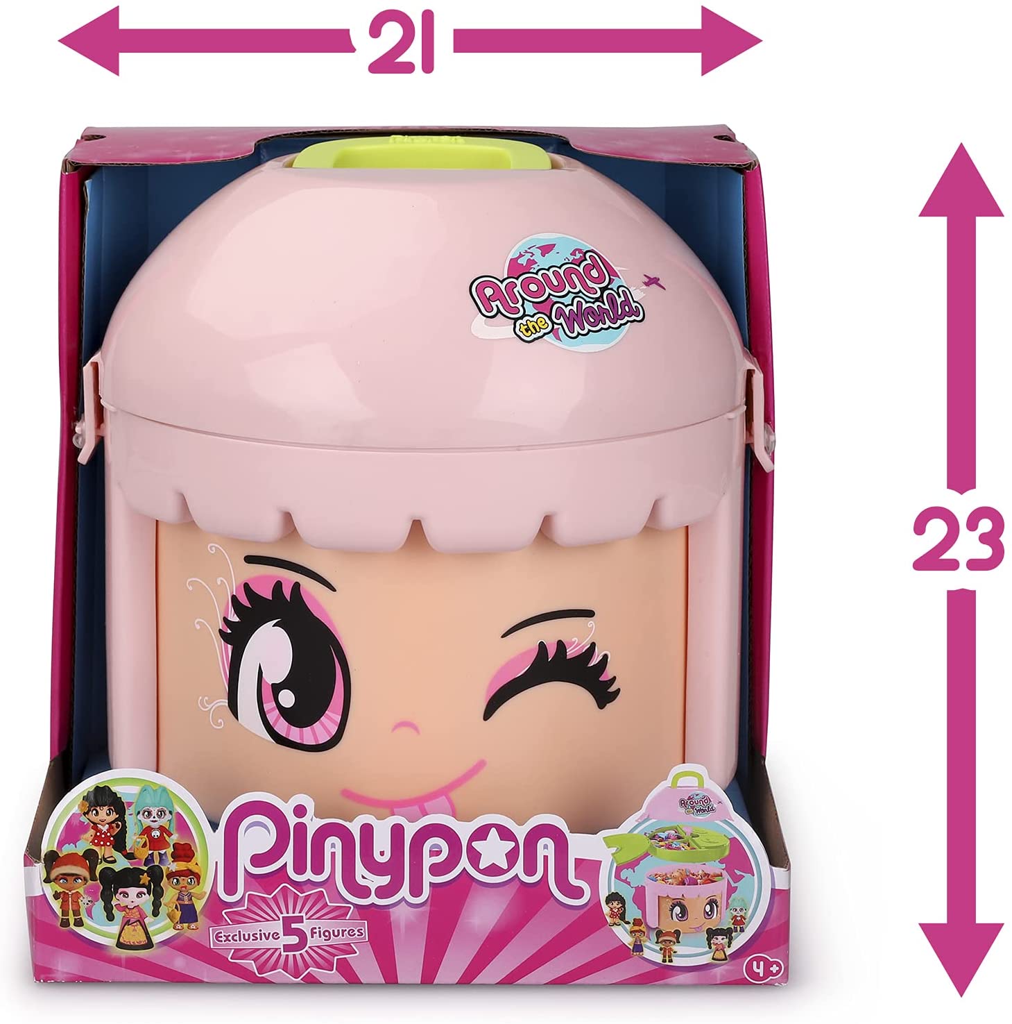 Pinypon Cabeza Color Rosa Around The World 5 Muñecas