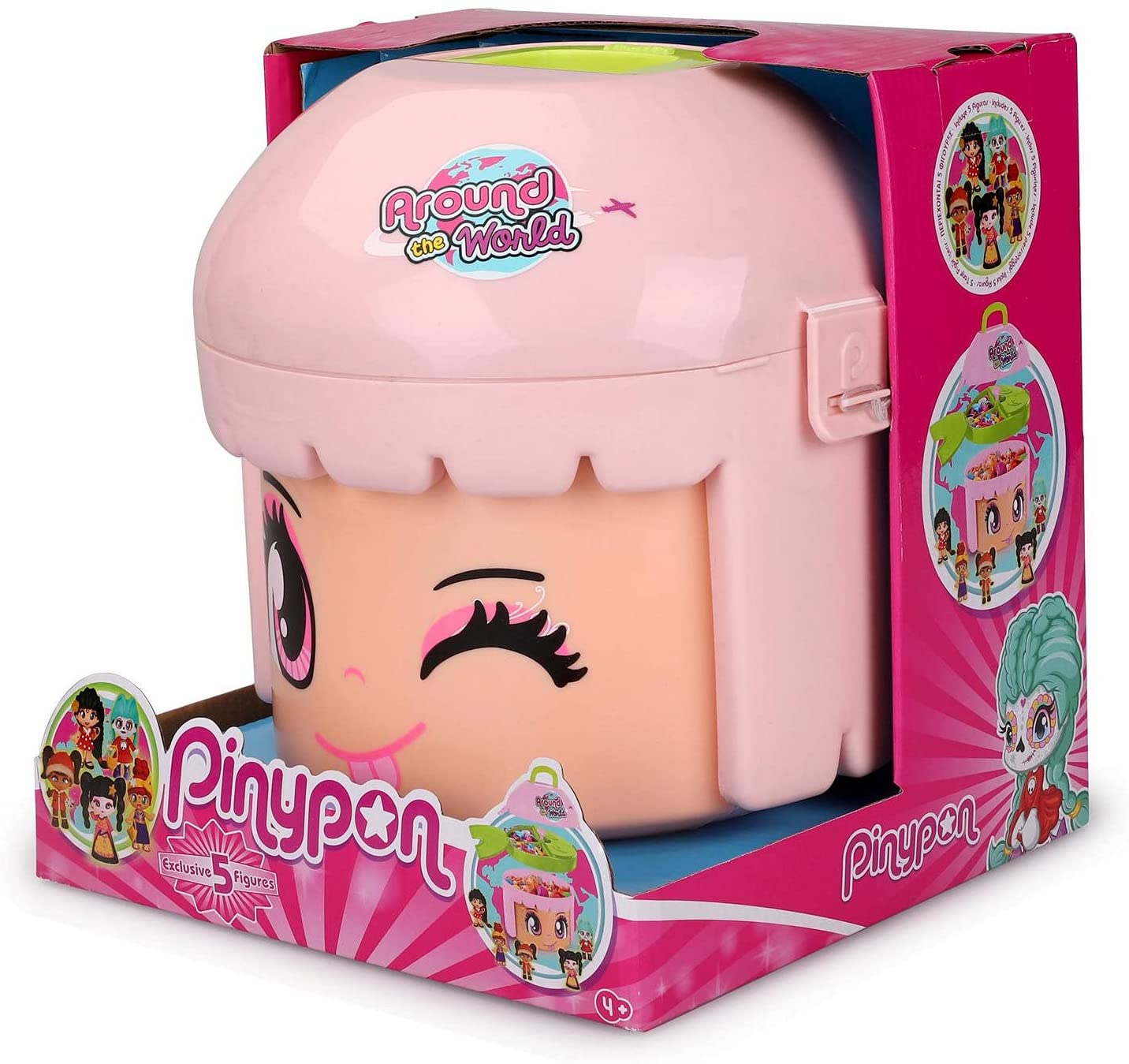 Pinypon Cabeza Color Rosa Around The World 5 Muñecas