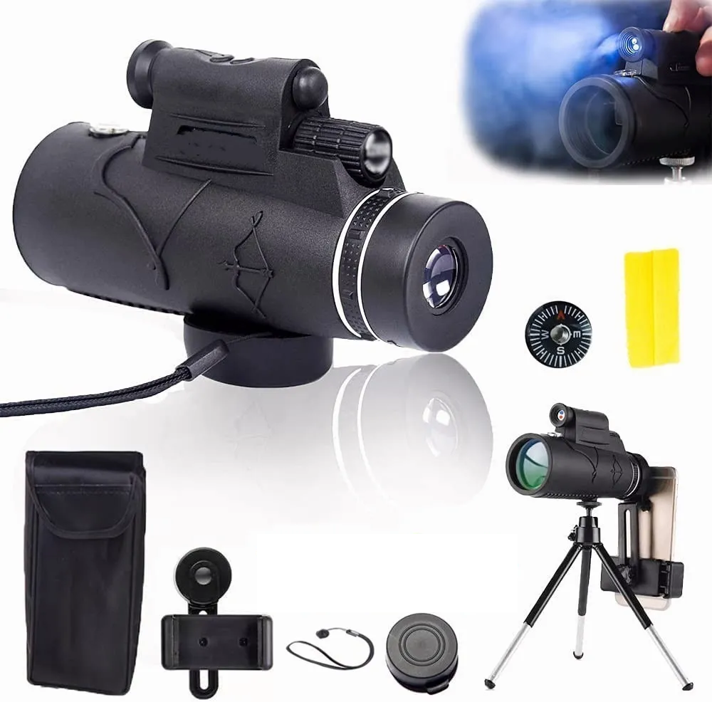 Telescopio Láser Y Iluminado Con Tripop Y Clip