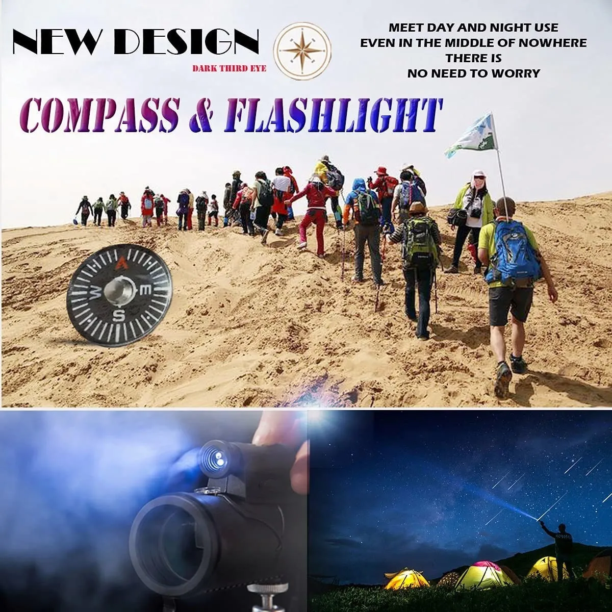 Telescopio Láser Y Iluminado Con Tripop Y Clip