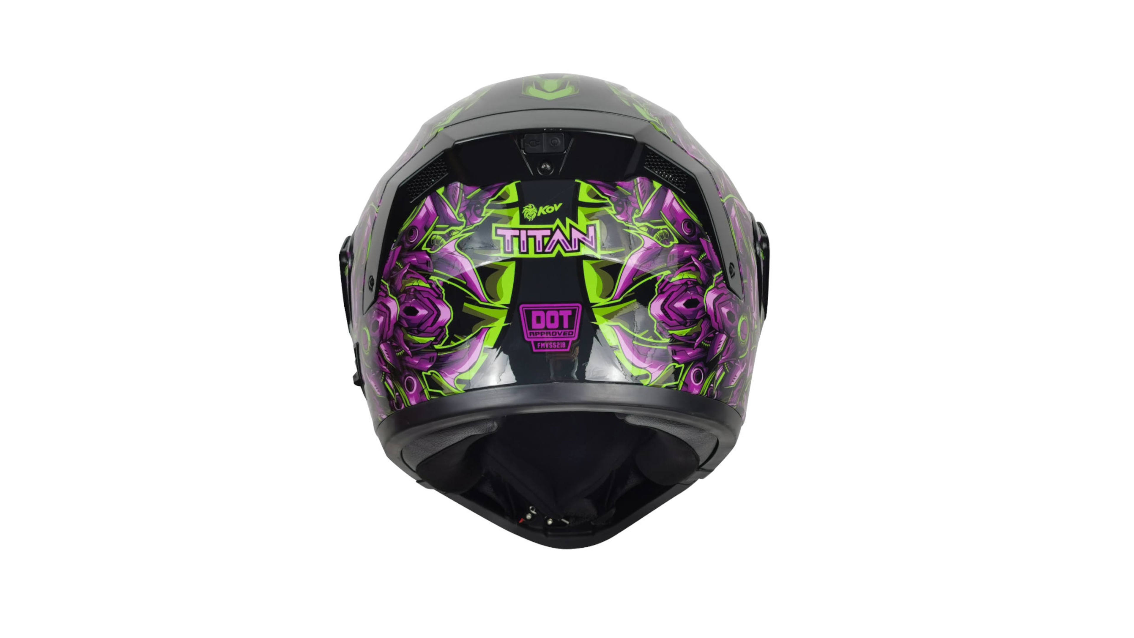 Casco KOV Estelar Titan Morado ABATIBLE para Moto Dot
