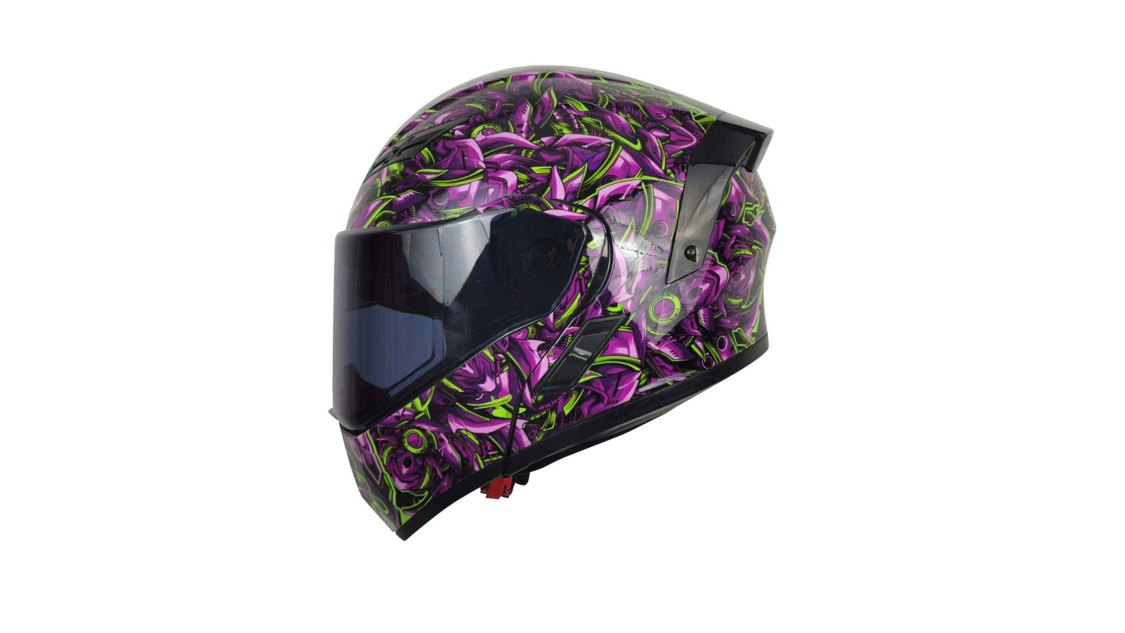 Casco KOV Estelar Titan Morado ABATIBLE para Moto Dot