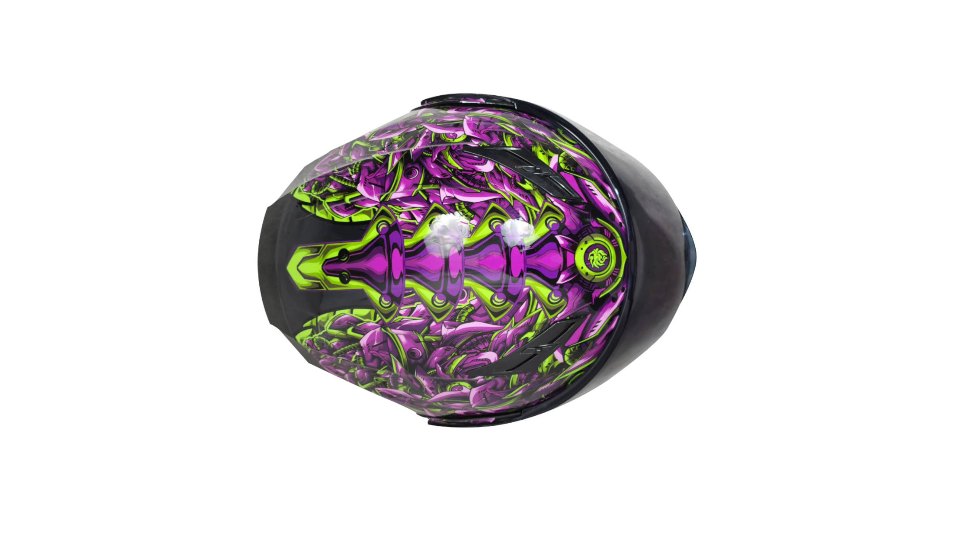 Casco KOV Estelar Titan Morado ABATIBLE para Moto Dot