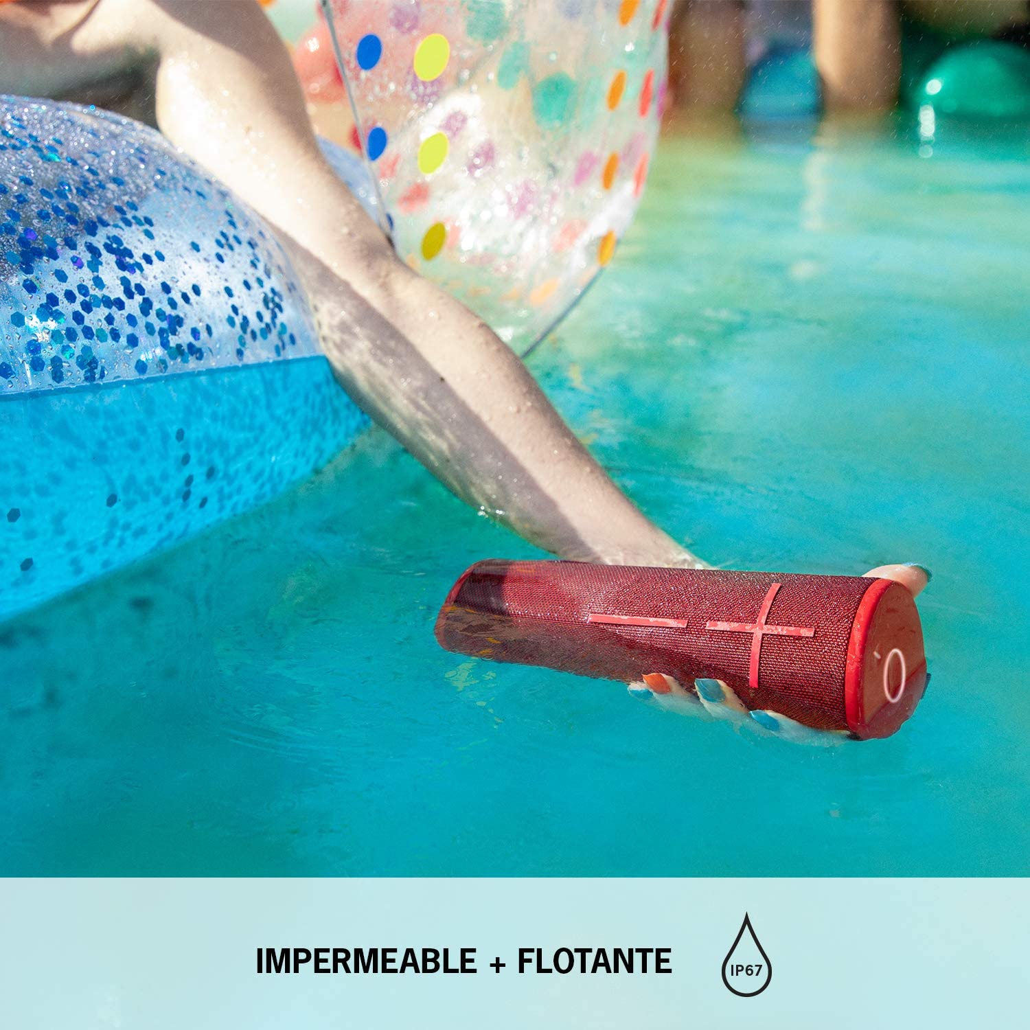 Bocina Logitech Ultimate Ears BOOM 3 Sunset Red Bluetooth Recargable Contra Agua 984-001358