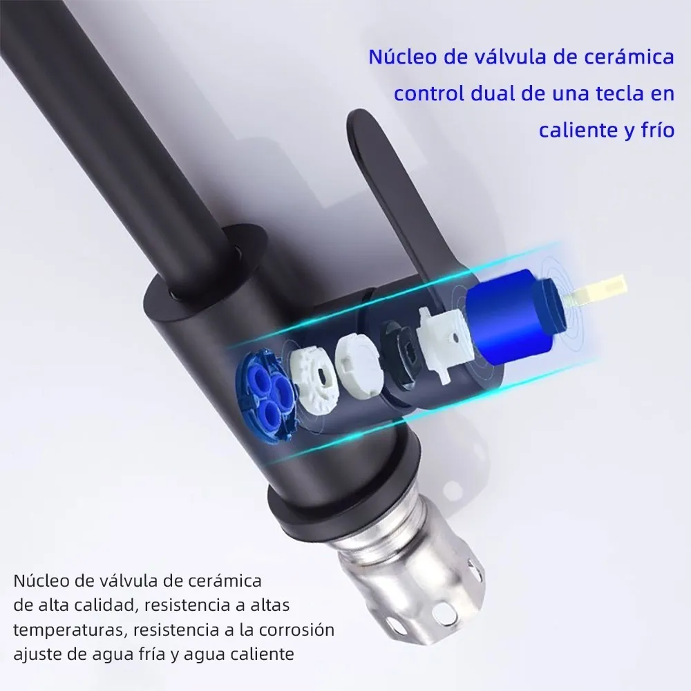 Llave Mezcladora Para Fregadero Cuello Curvo