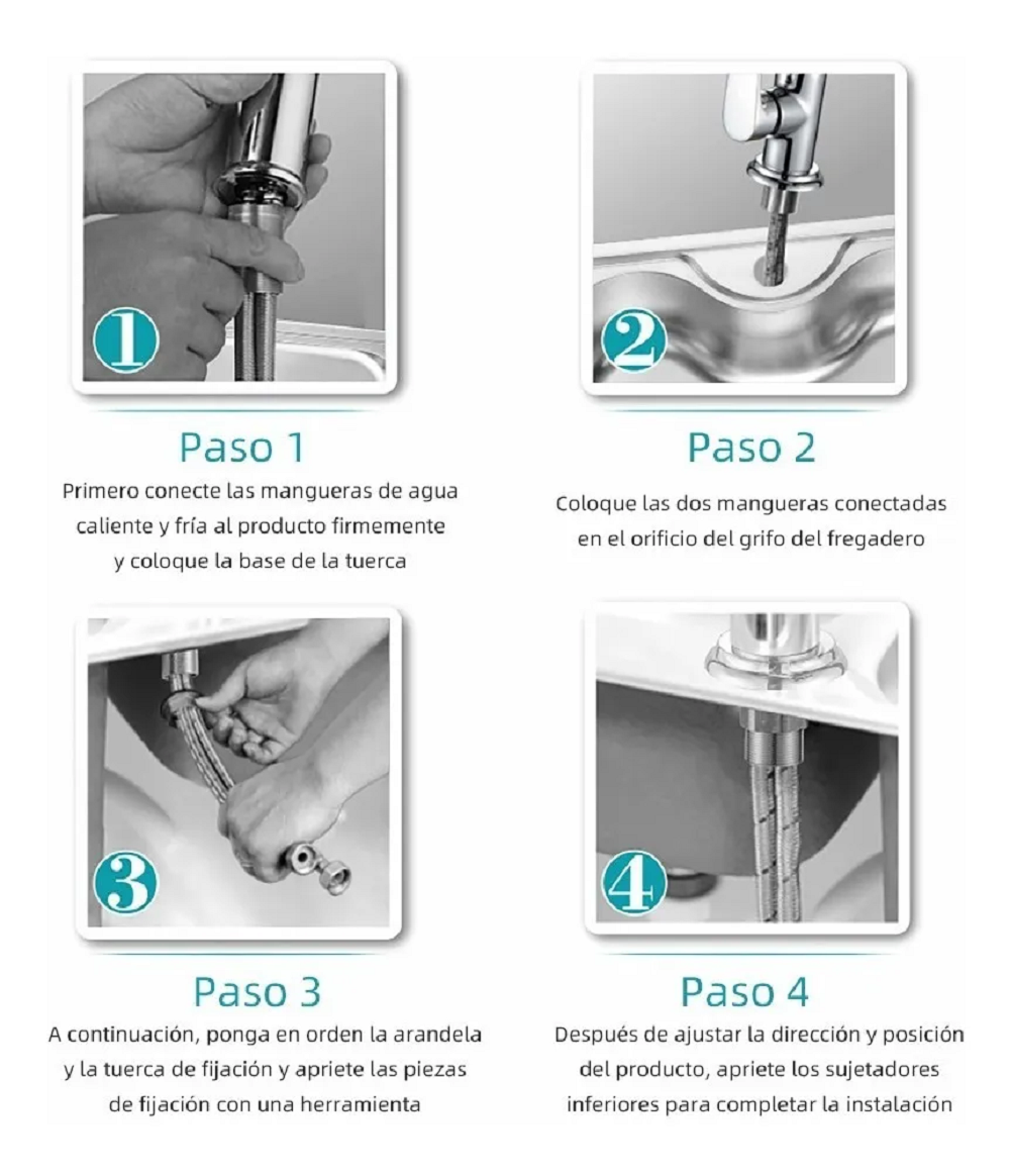 Llave Mezcladora Para Fregadero Cuello Curvo