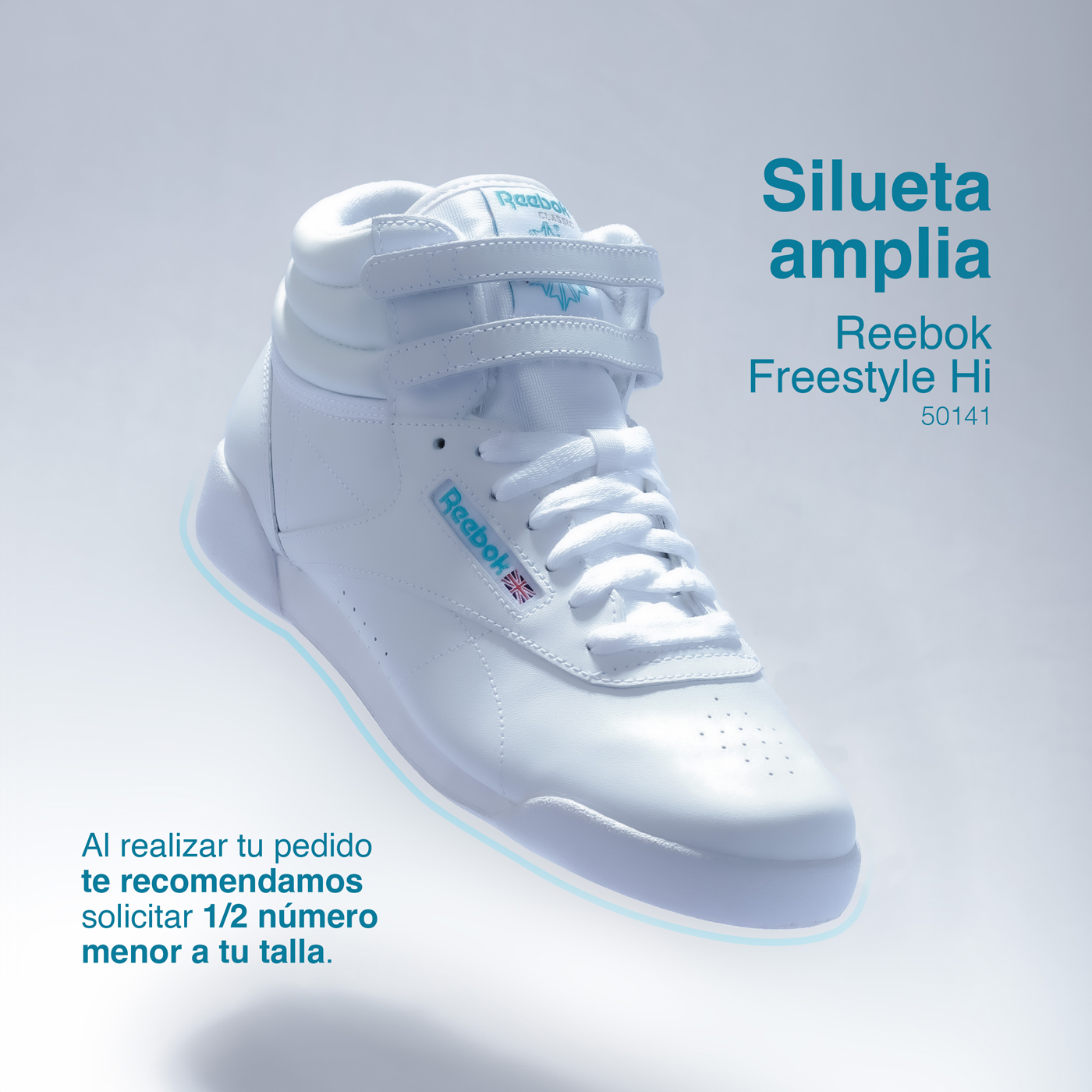 Tenis Reebok Mujer Classic Freestyle Hi Blanco  50141