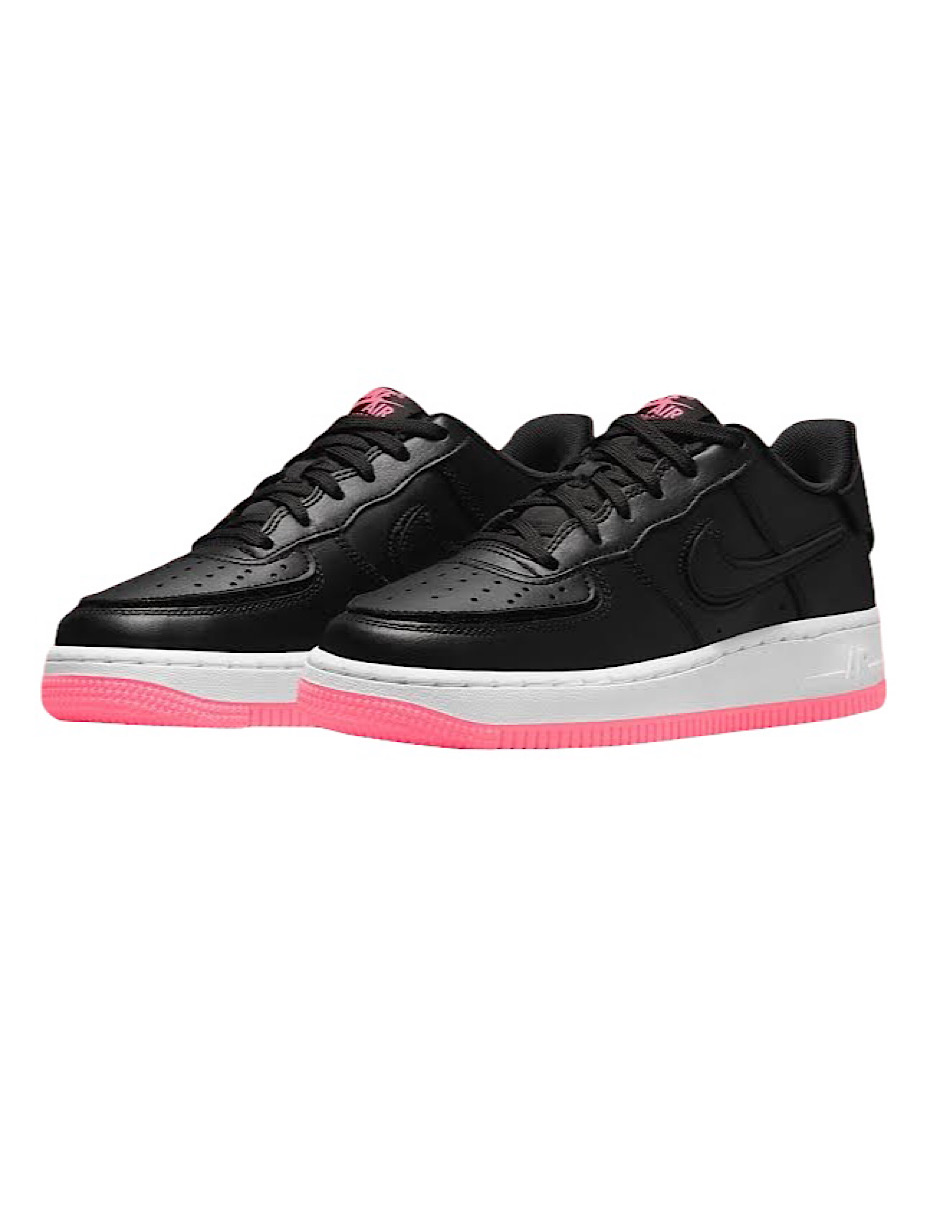 TENIS NIKE AIR FORCE GS NEGRO CON ROSA (DB4545-005)