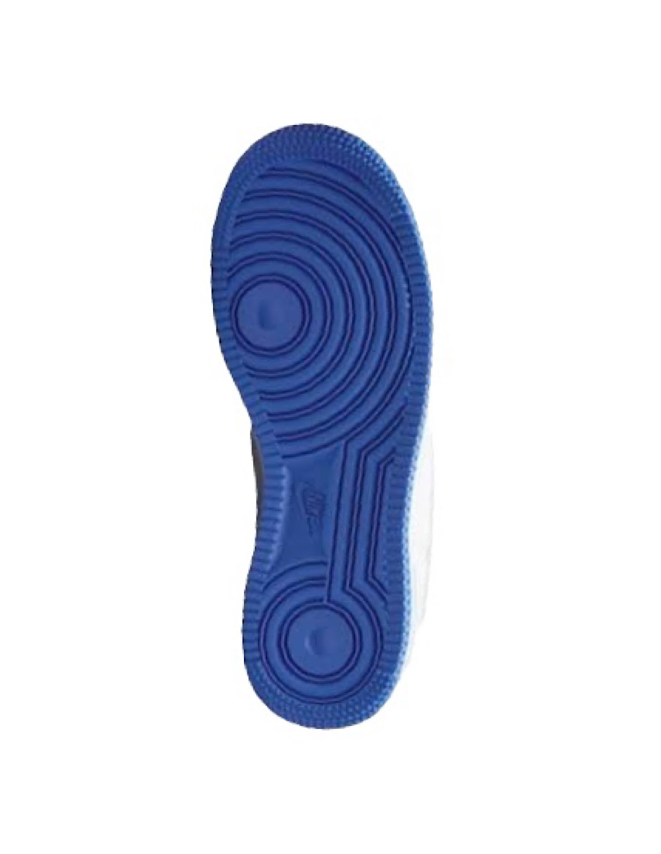 TENIS NIKE AIR FORCE 1 / 1 GS BLANCO CON AZUL (DB4545-105) PALOMAS INTERCAMBIABLES