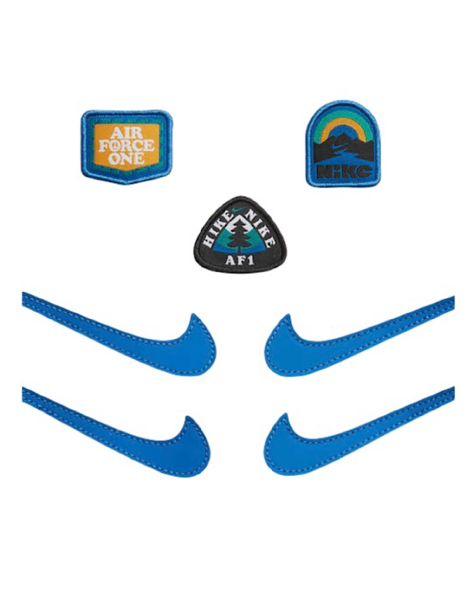 TENIS NIKE AIR FORCE 1 / 1 GS BLANCO CON AZUL (DB4545-105) PALOMAS INTERCAMBIABLES