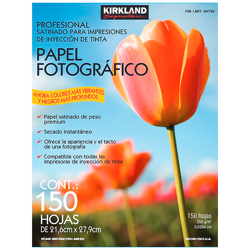 PAPEL FOTOGRAFICO SATINADO PROFESIONAL CON 150 HOJAS CARTA