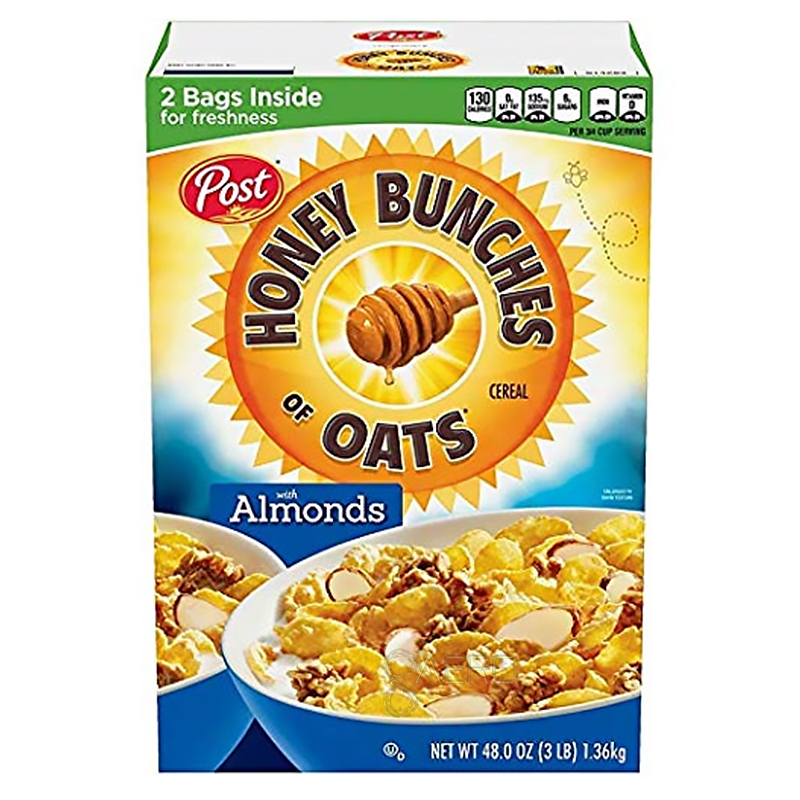 CEREAL HONEY BUNCHES OF OATS WITH ALMONDS 1.36 KG TRIGO Y MIEL