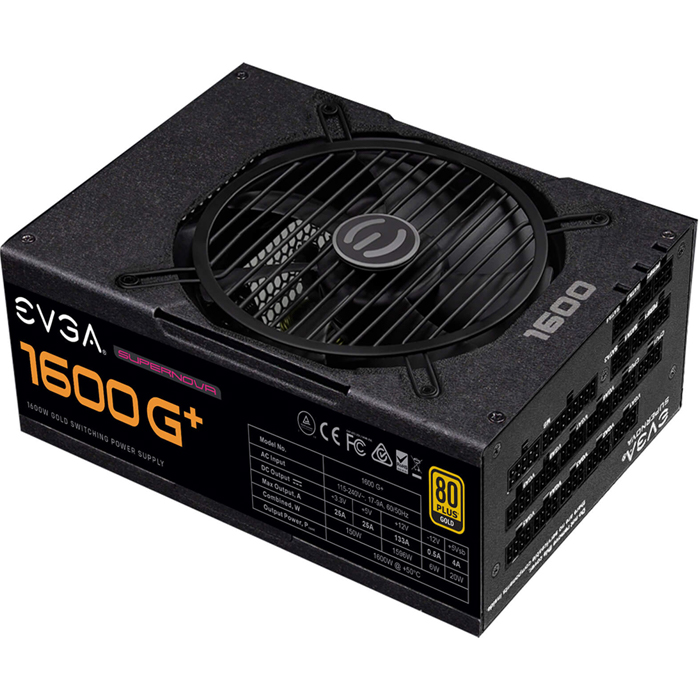 Fuente de Poder PC 1600W Gamer EVGA SuperNOVA 1600 G+ 80 Plus Gold Modular 220-GP-1600-X1 