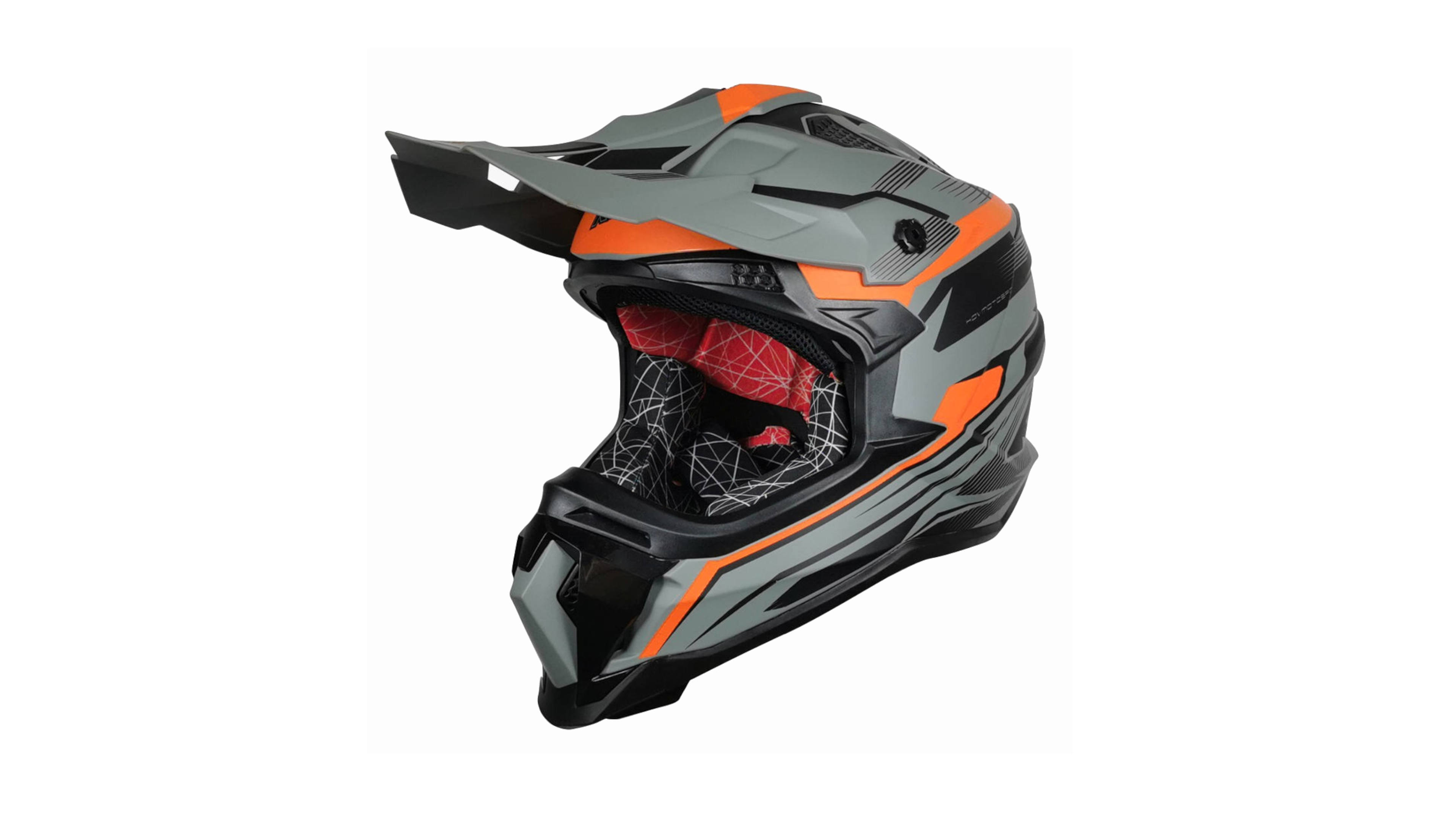 Casco kov X4 GO Cross Naranja Off-Road para Motocross Dot