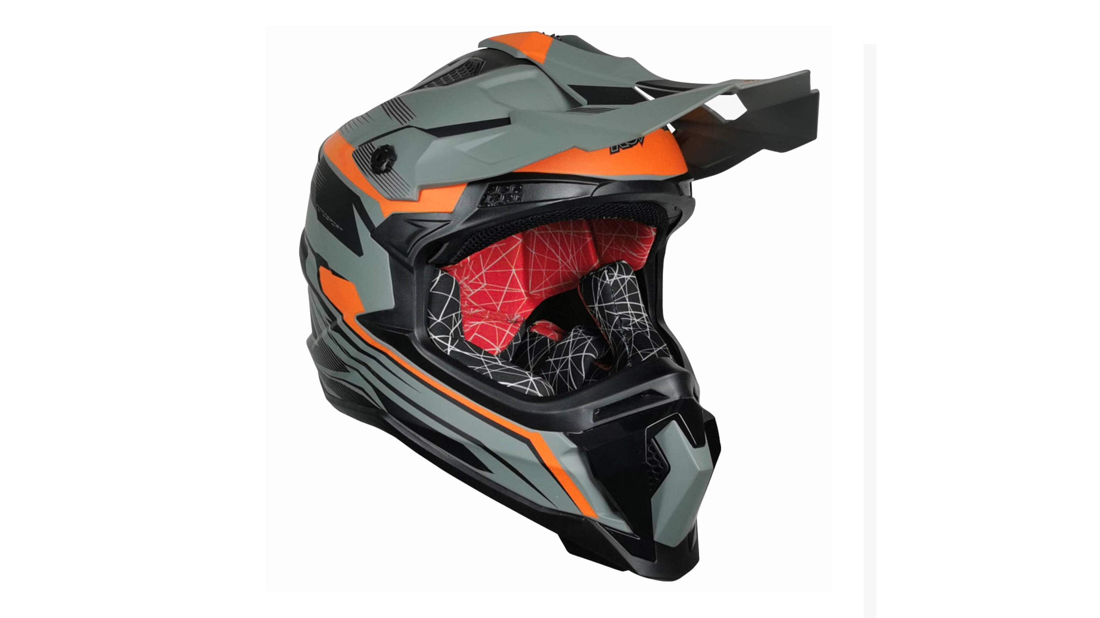 Casco kov X4 GO Cross Naranja Off-Road para Motocross Dot