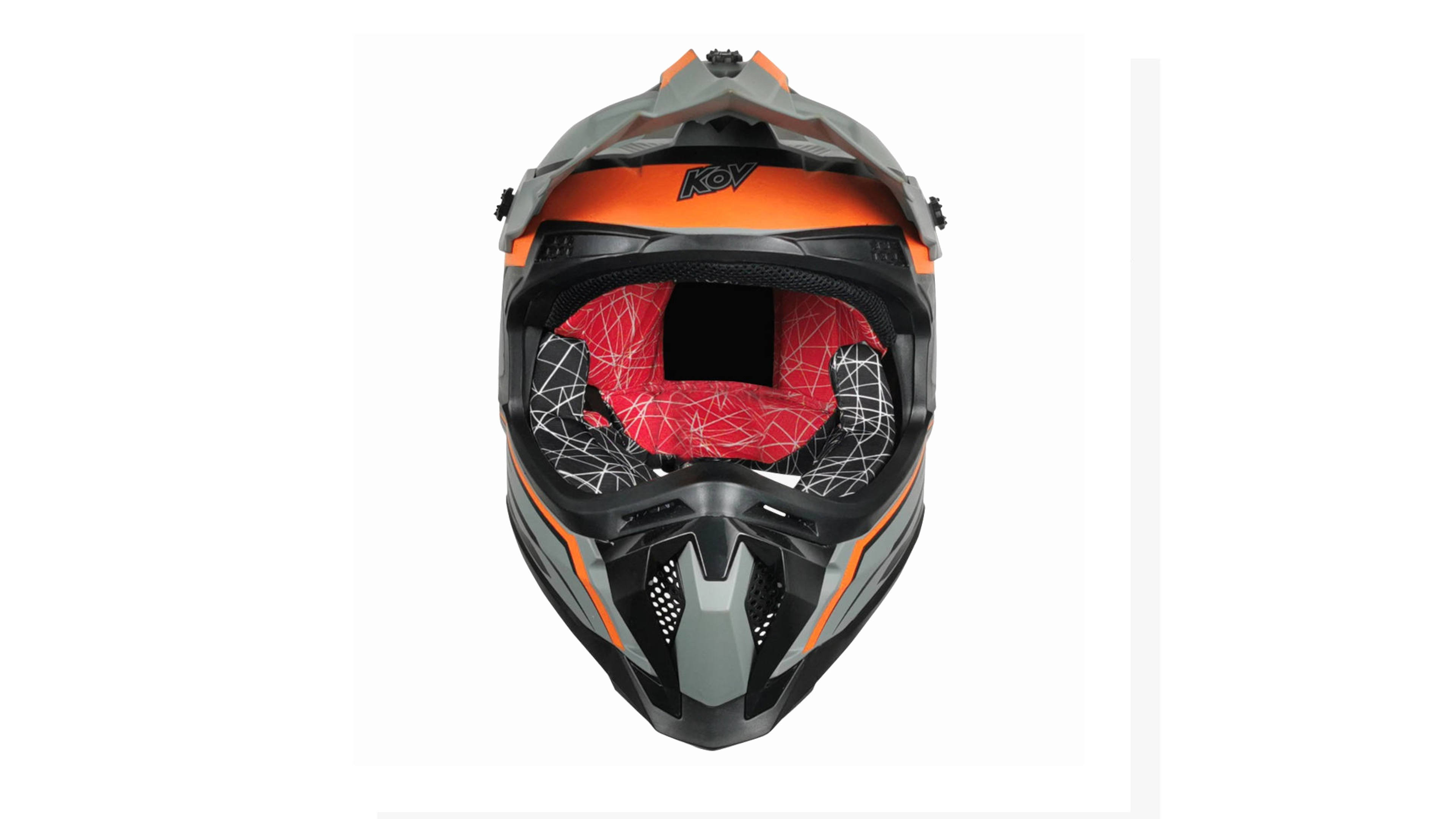 Casco kov X4 GO Cross Naranja Off-Road para Motocross Dot