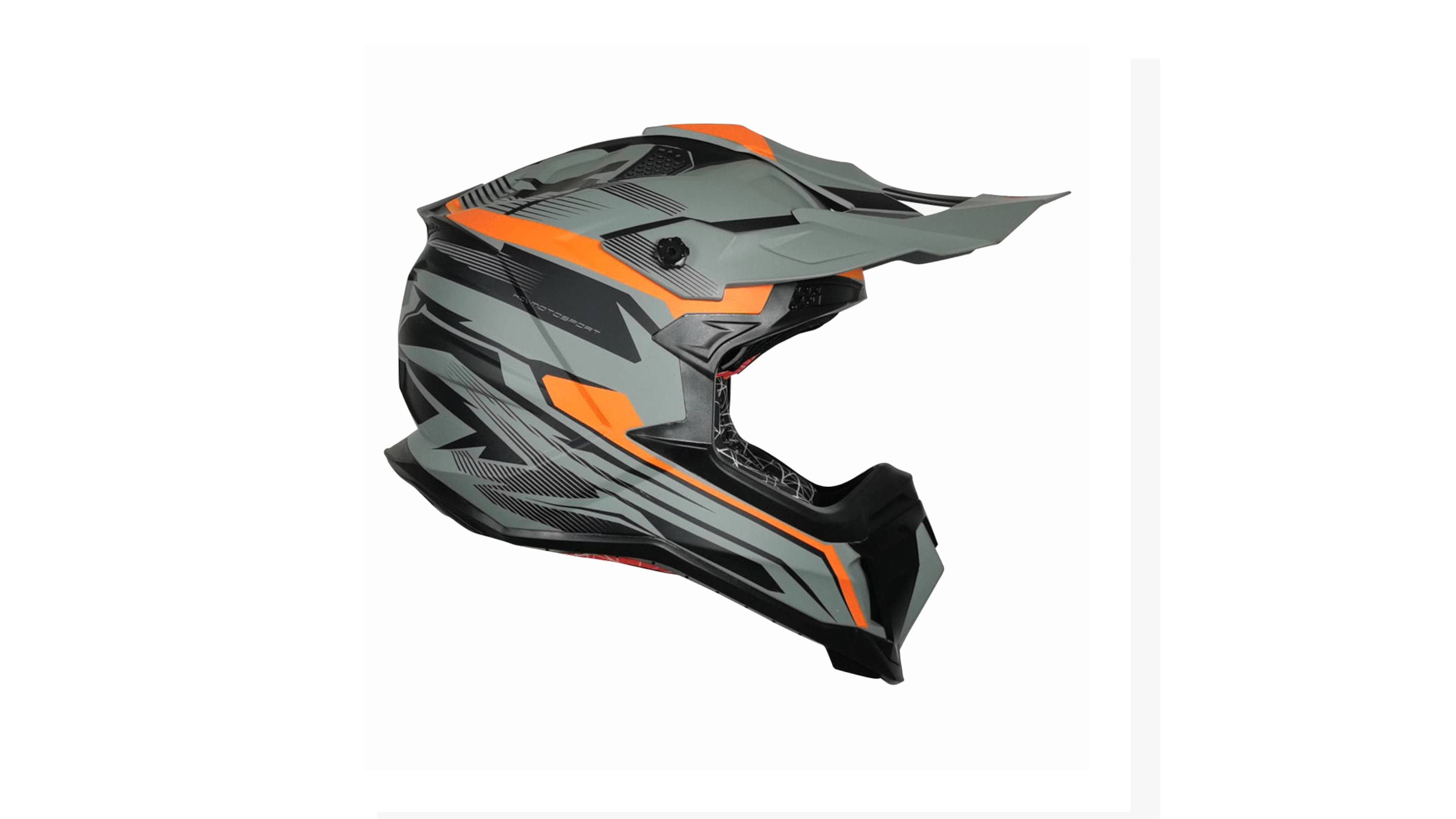Casco kov X4 GO Cross Naranja Off-Road para Motocross Dot